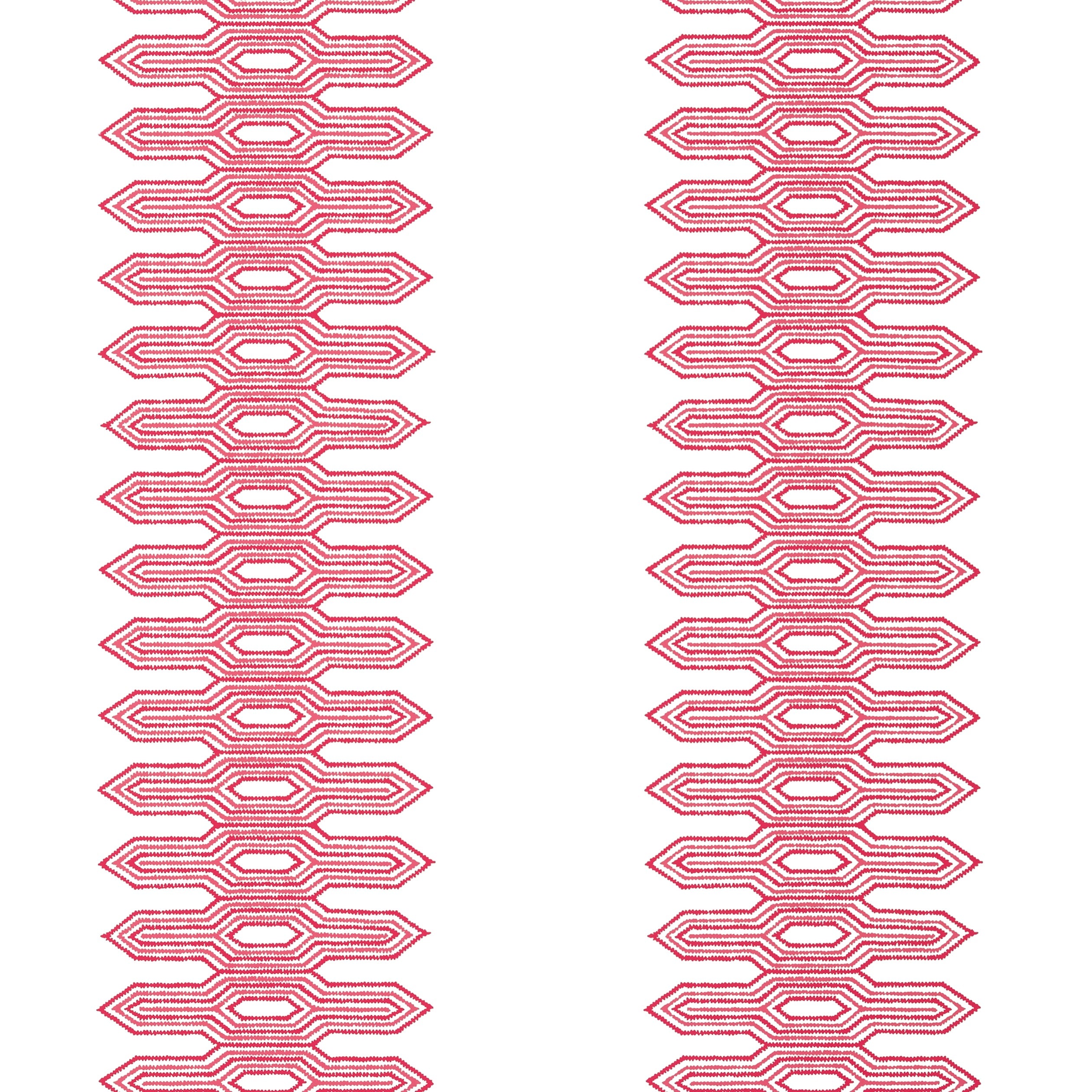Nola Stripe fabric in pink color - pattern number T20812 - by Thibaut in the Eden collection