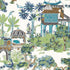 Mystic Garden fabric in blue and green color - pattern number T20820 - by Thibaut in the Eden collection