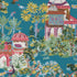 Mystic Garden fabric in teal color - pattern number T20822 - by Thibaut in the Eden collection