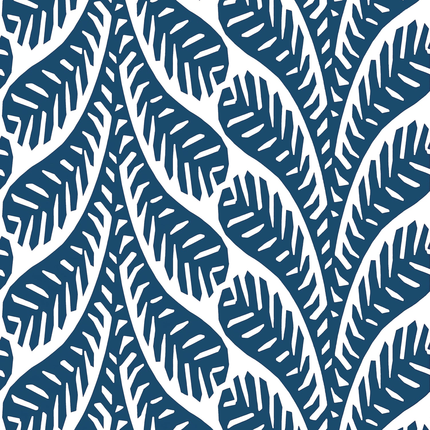 Ginger fabric in navy color - pattern number T20827 - by Thibaut in the Eden collection