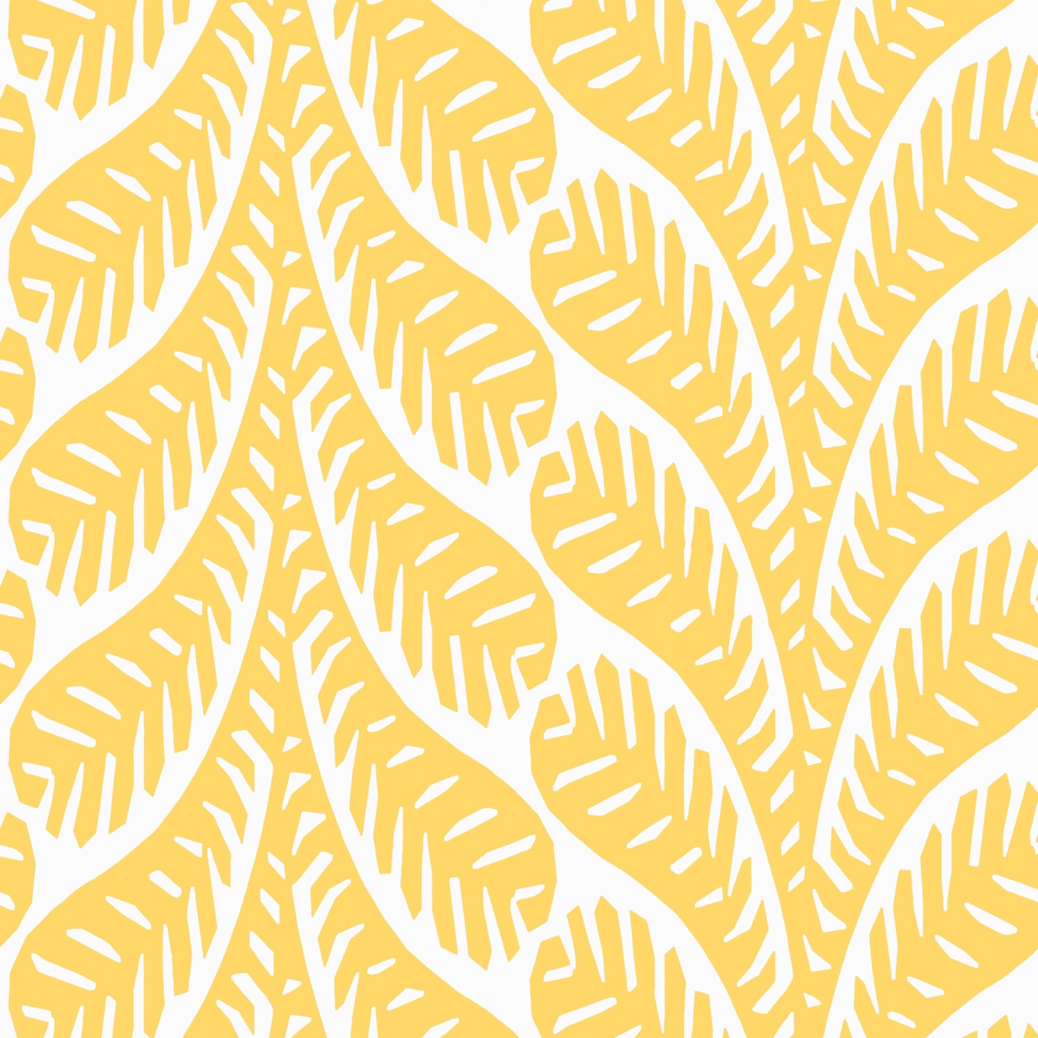 Ginger fabric in yellow color - pattern number T20828 - by Thibaut in the Eden collection