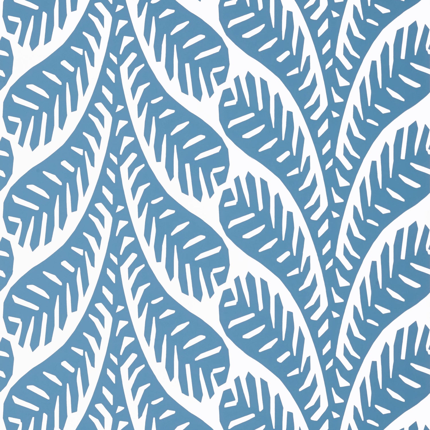 Ginger fabric in blue color - pattern number T20848 - by Thibaut in the Eden collection