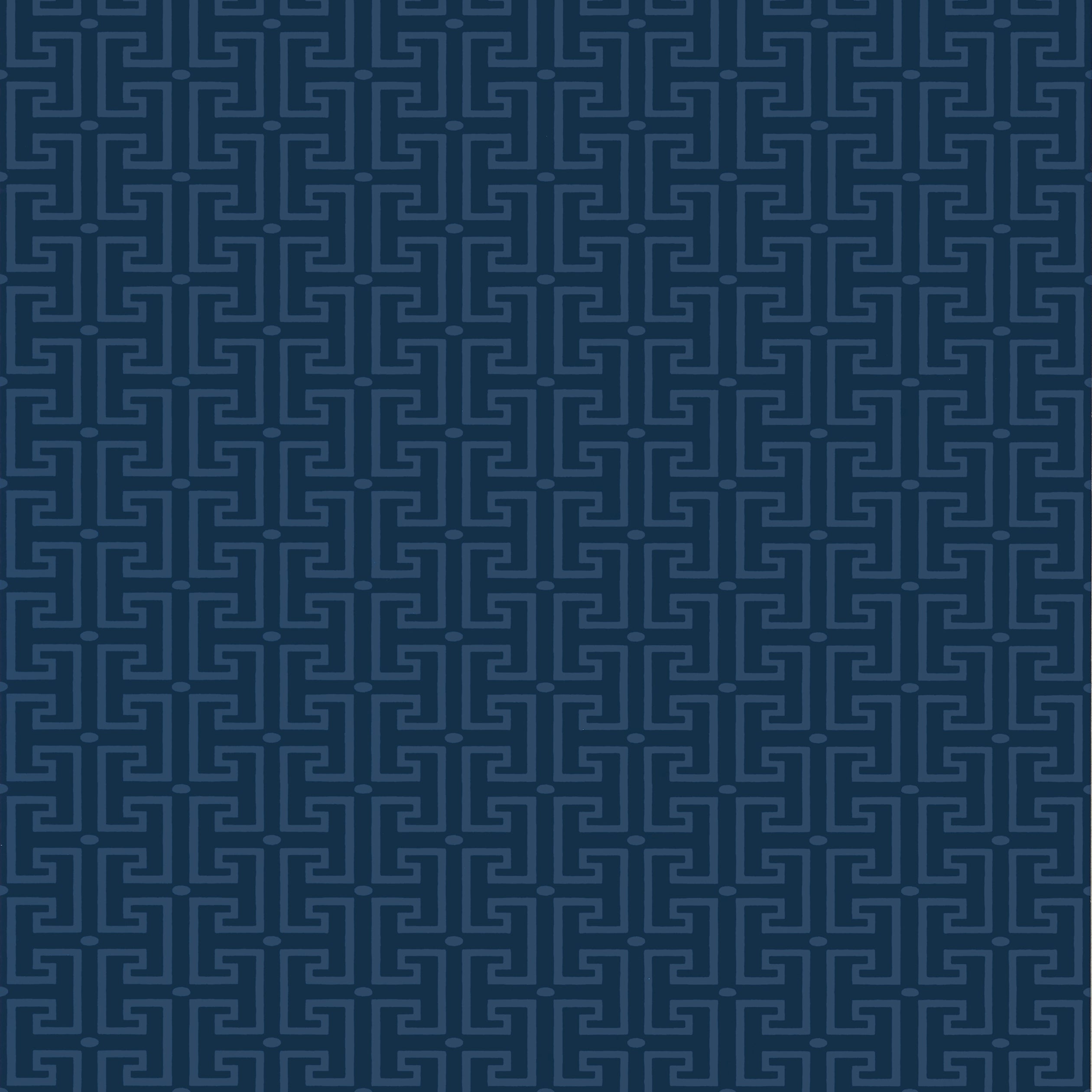 T Square fabric in navy color - pattern number T20858 - by Thibaut in the Eden collection