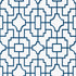 Fretwork wallpaper in navy color - pattern number T20867 - by Thibaut in the Eden collection