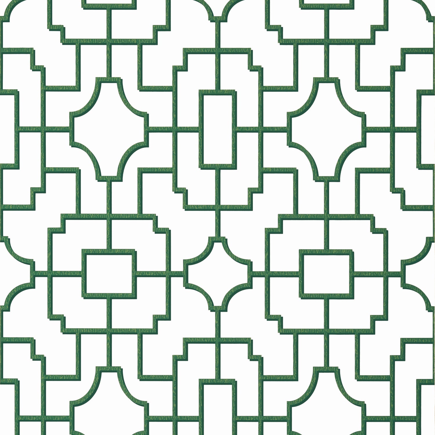 Fretwork wallpaper in green color - pattern number T20868 - by Thibaut in the Eden collection