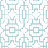 Fretwork wallpaper in spa blue color - pattern number T20869 - by Thibaut in the Eden collection