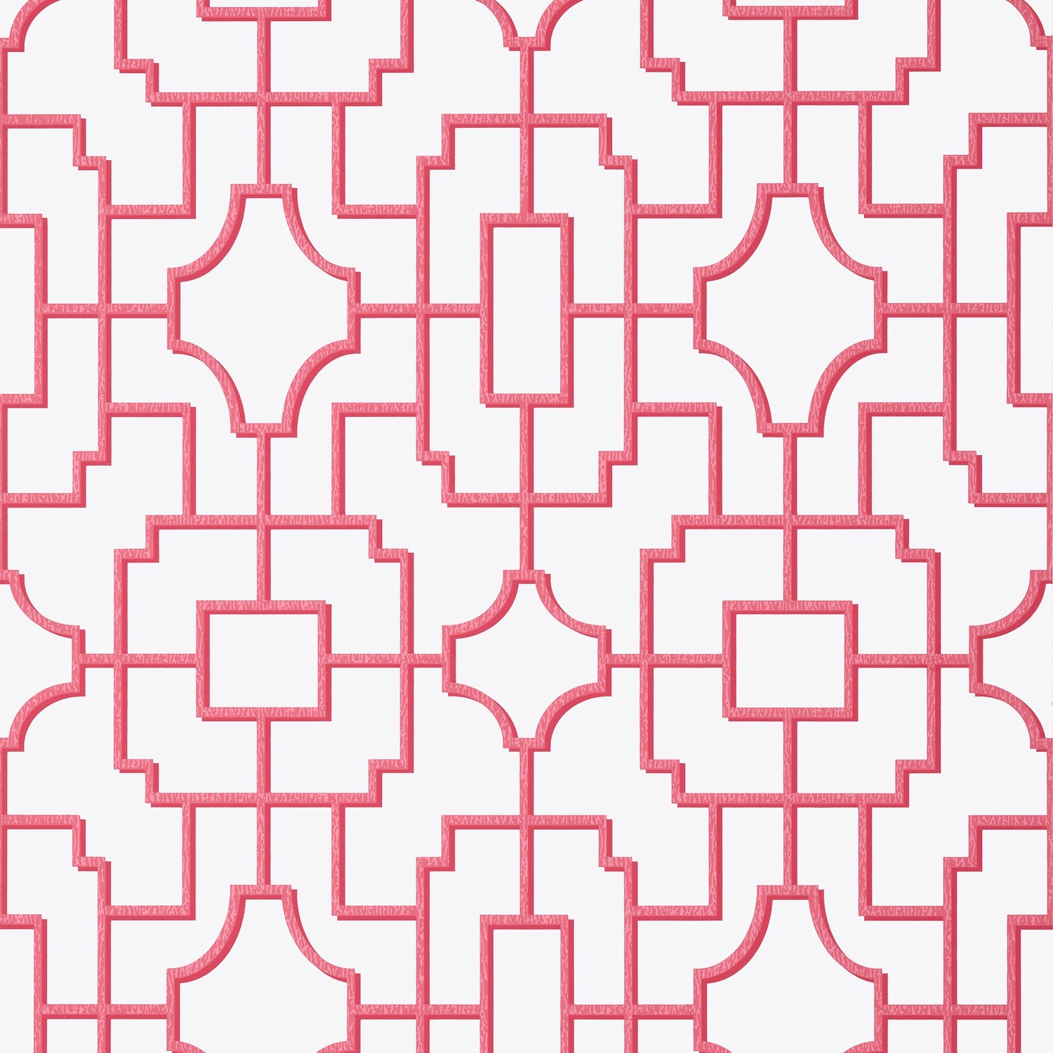 Fretwork wallpaper in pink color - pattern number T20872 - by Thibaut in the Eden collection