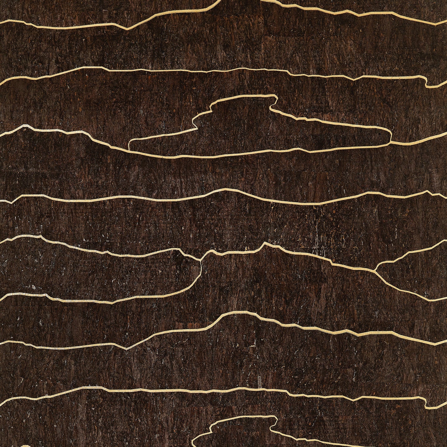 Cloud Mosaic wallpaper in gold bark color - pattern number T24407 - by Thibaut in the Yutori collection