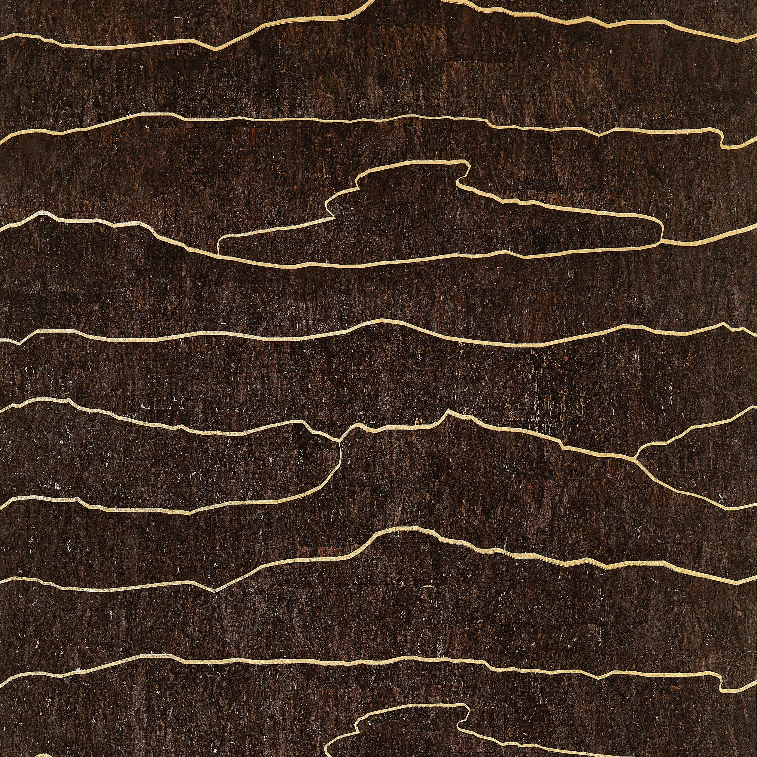 Cloud Mosaic wallpaper in gold bark color - pattern number T24407 - by Thibaut in the Yutori collection