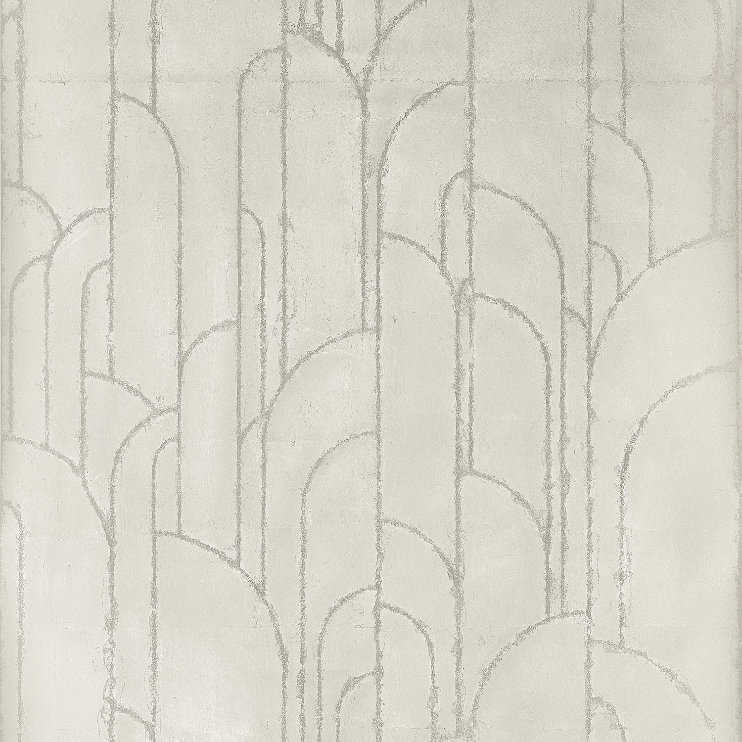 Deco Moon wallpaper in gilver color - pattern number T24416 - by Thibaut in the Yutori collection