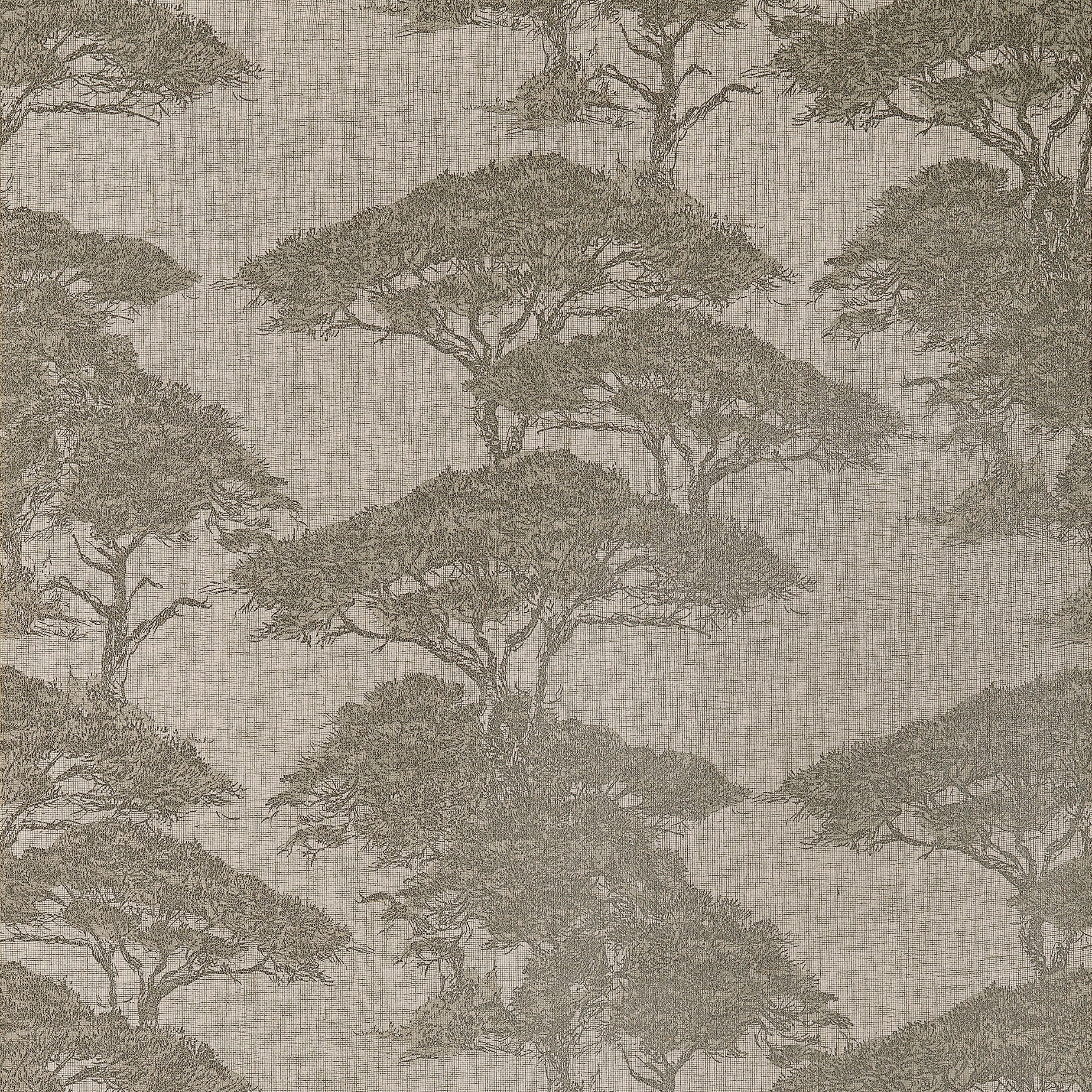 Torrey Pines wallpaper in beige and black color - pattern number T24435 - by Thibaut in the Yutori collection