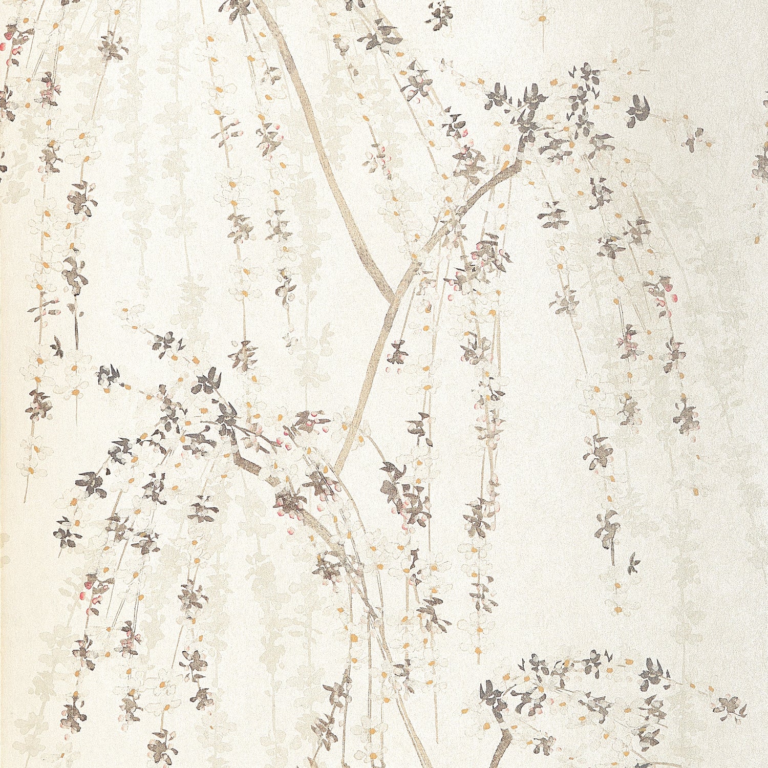 Weeping Blossom wallpaper in white color - pattern number T24454 - by Thibaut in the Yutori collection