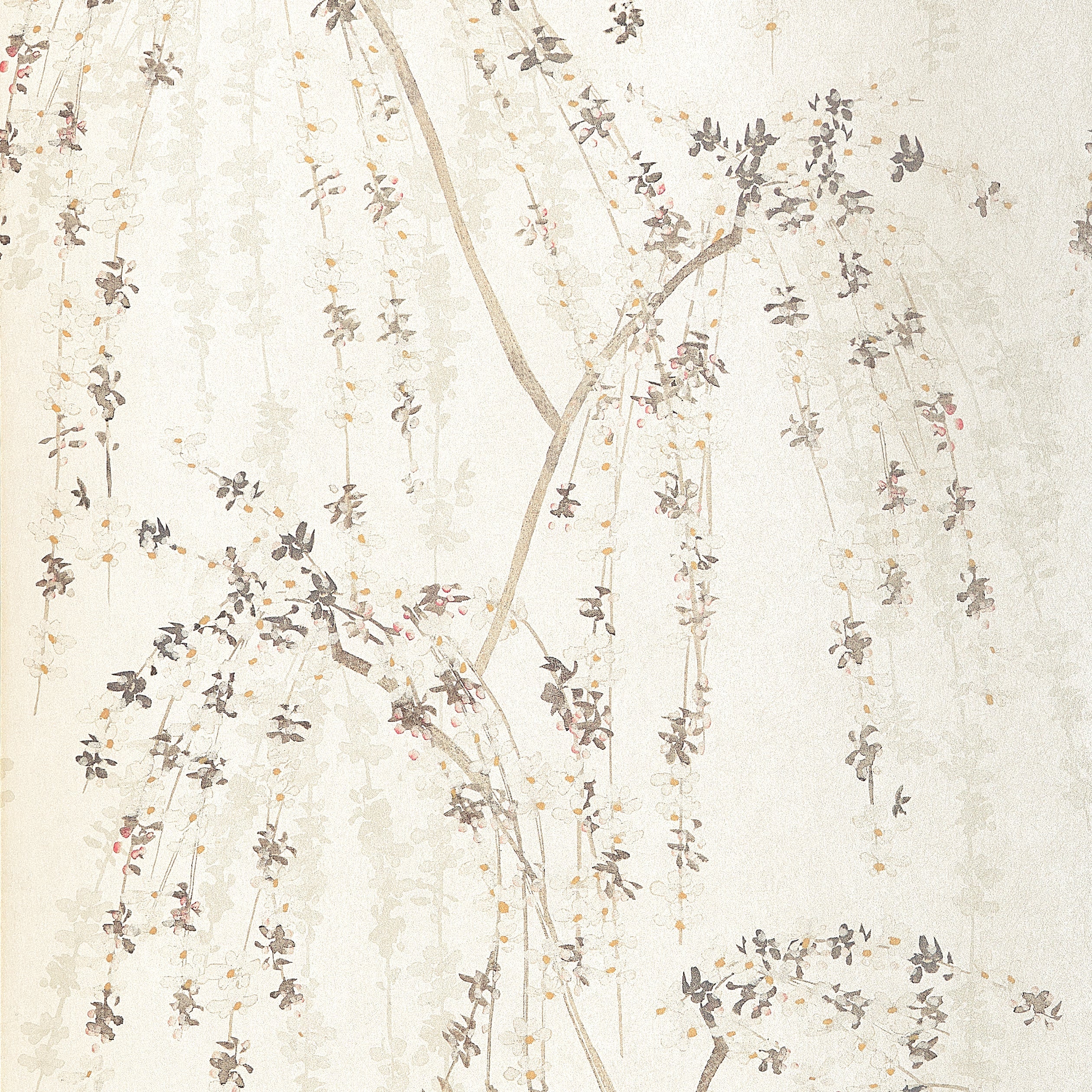 Weeping Blossom wallpaper in white color - pattern number T24454 - by Thibaut in the Yutori collection