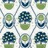 Rene wallpaper in navy and green color - pattern number T2961 - by Thibaut in the Paramount collection