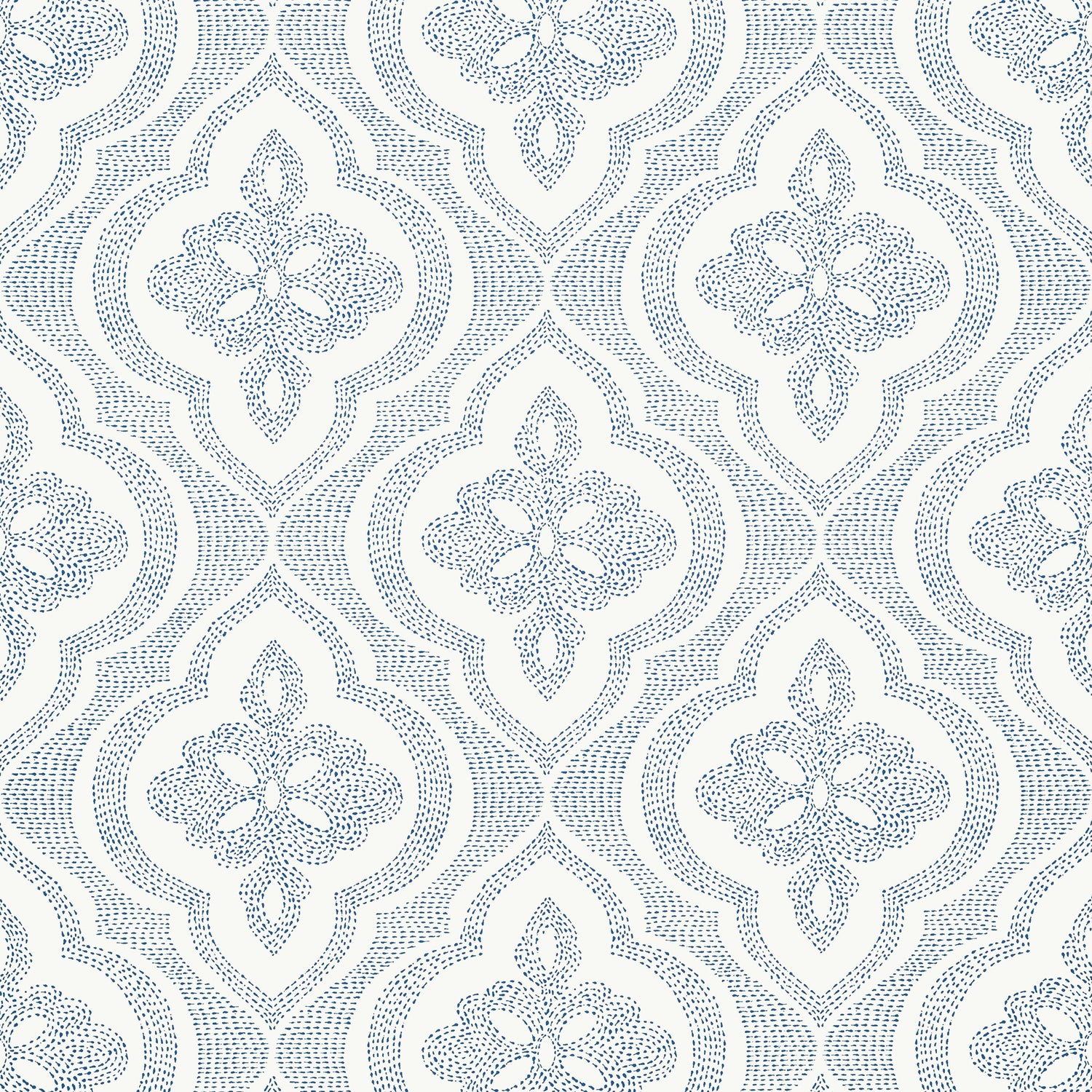 Ophelia wallpaper in navy color - pattern number T2995 - by Thibaut in the Paramount collection