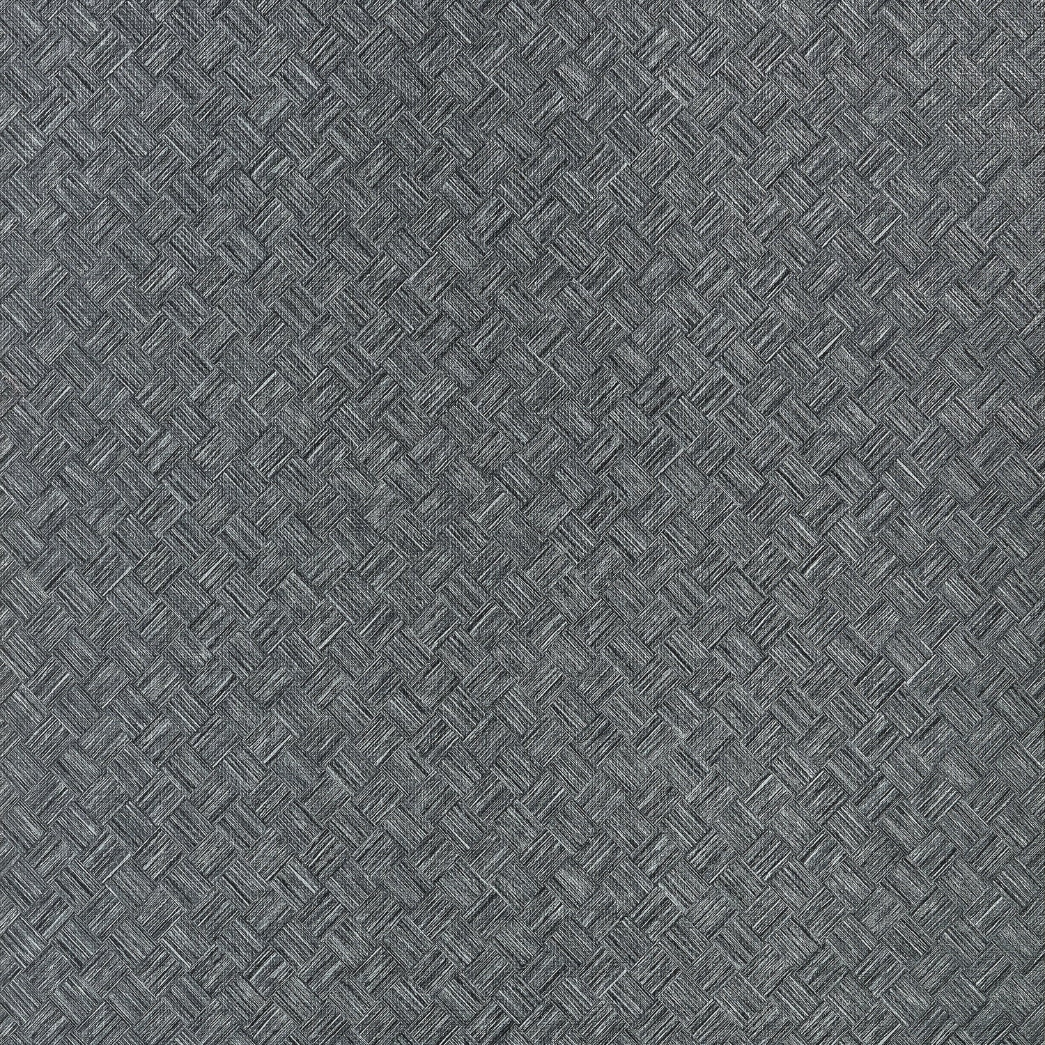 Saddle Weave wallpaper in black and silver color - pattern number T34065 - by Thibaut in the Texture Resource Volume 9 collection