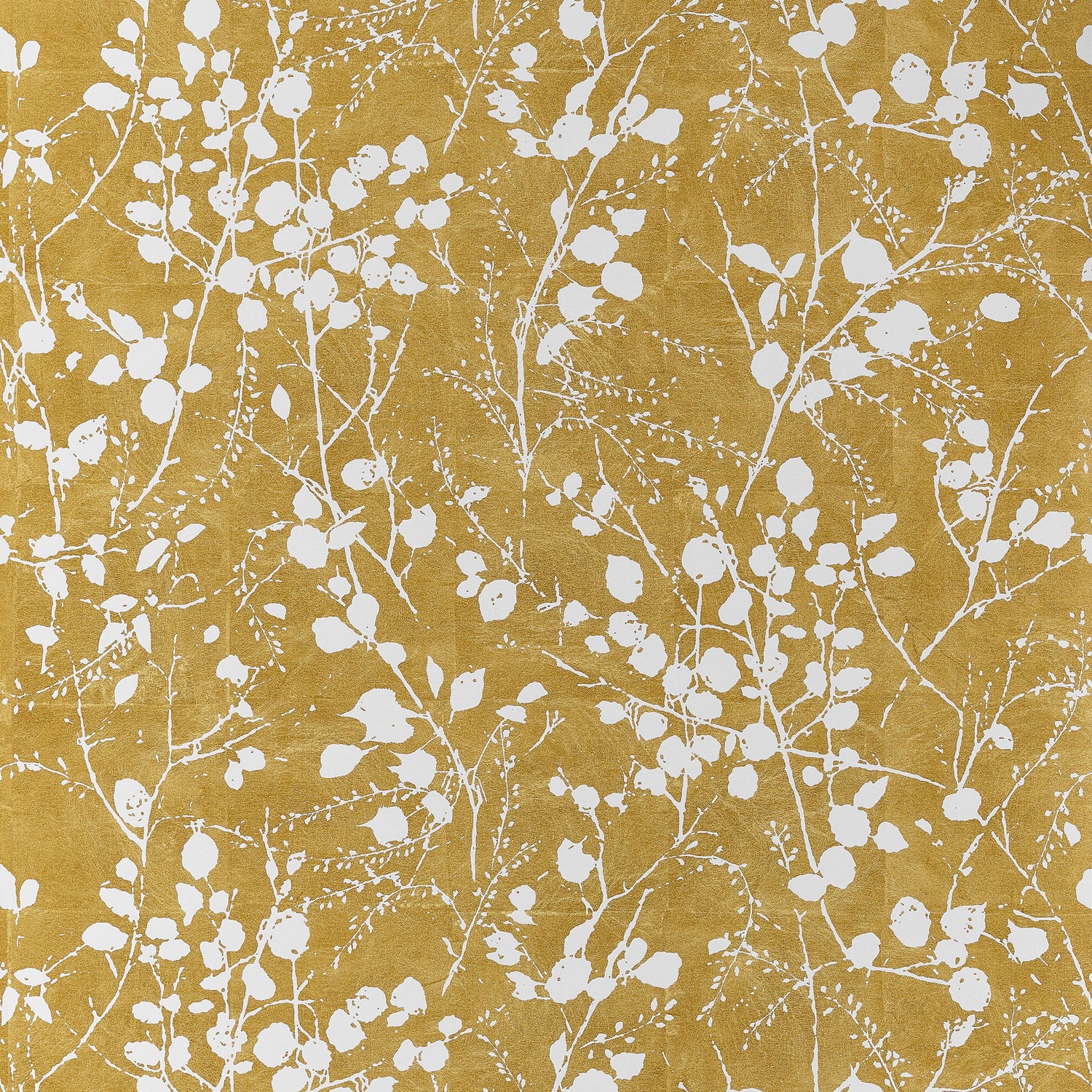 Katamari Bud wallpaper in dark gold and white color - pattern number T34093 - by Thibaut in the Texture Resource Volume 9 collection