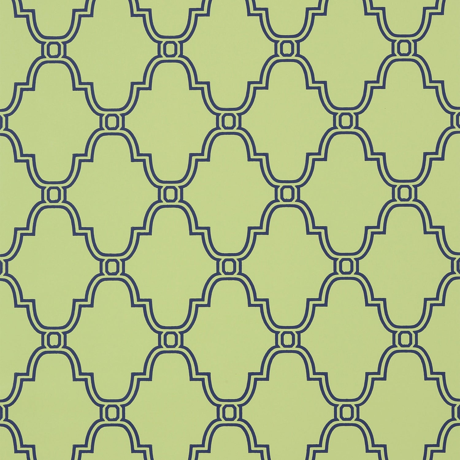 Stanbury Trellis wallpaper in navy on green color - pattern number T35116 - by Thibaut in the Graphic Resource collection