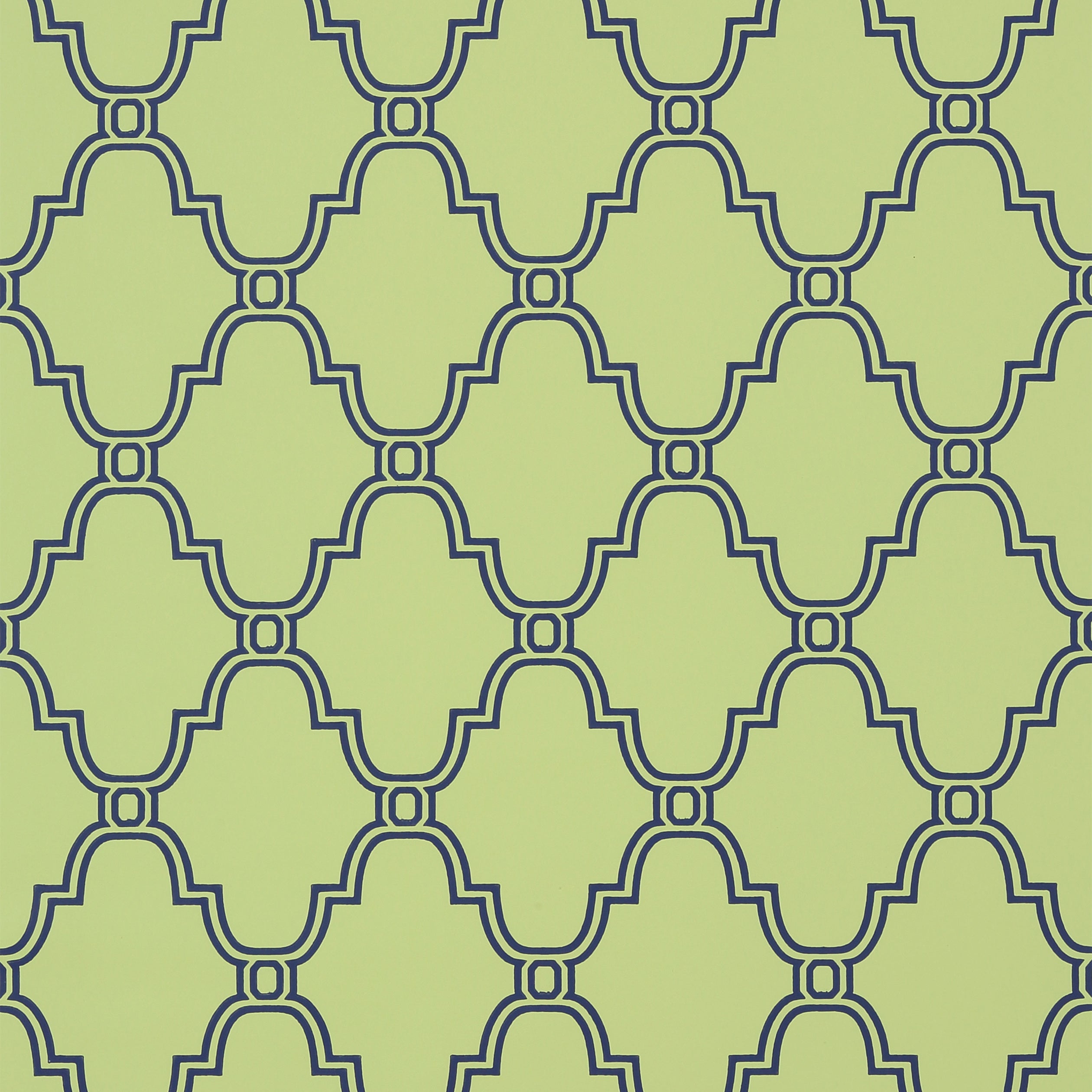 Stanbury Trellis wallpaper in navy on green color - pattern number T35116 - by Thibaut in the Graphic Resource collection