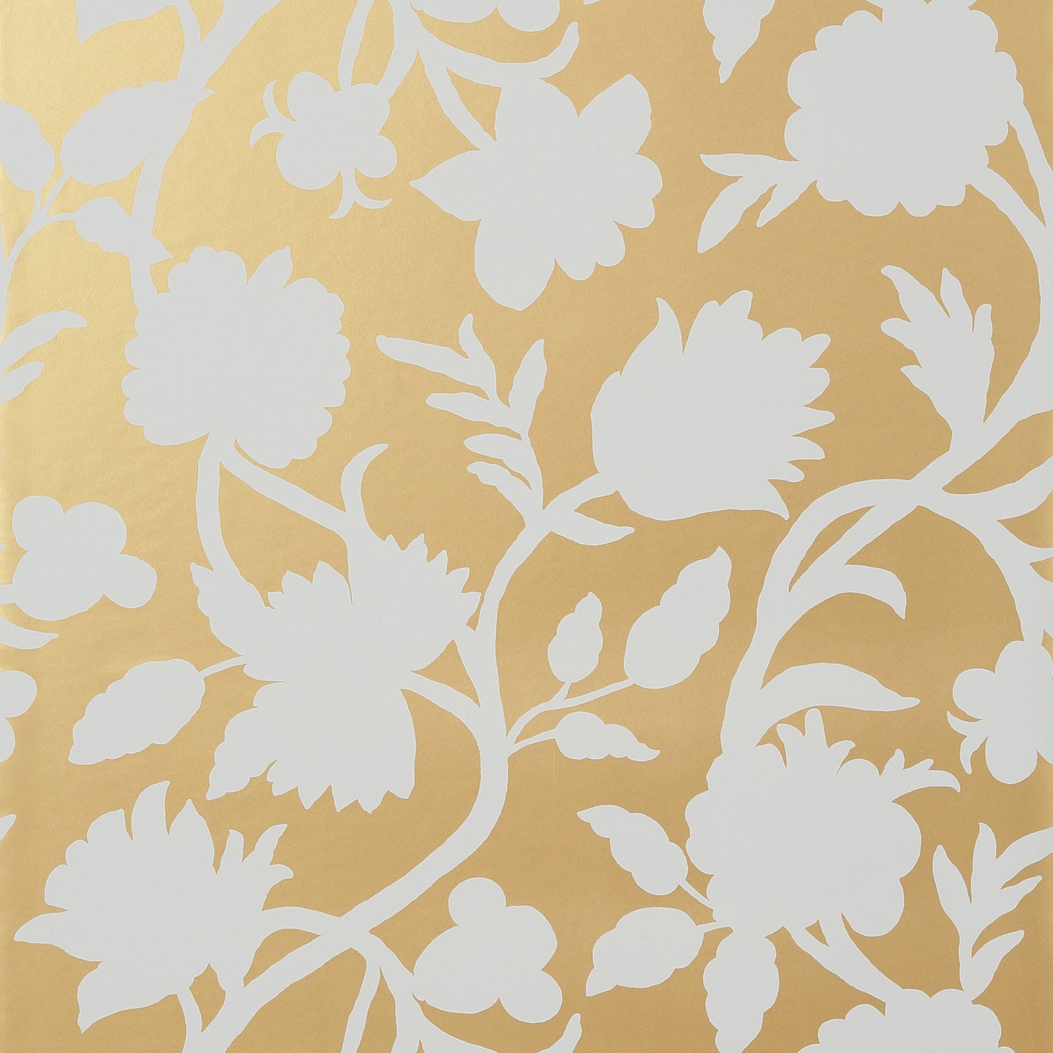 Cabrera wallpaper in gold color - pattern number T35156 - by Thibaut in the Graphic Resource collection