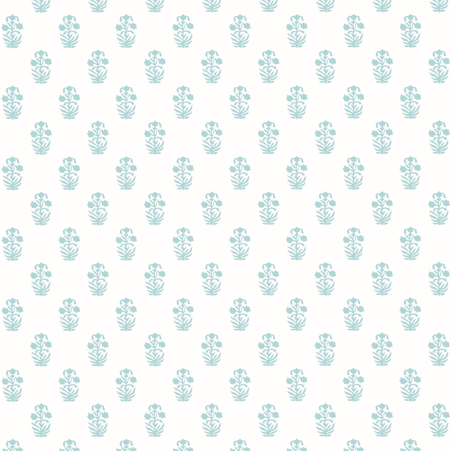 Corwin wallpaper in seaglass on white color - pattern number T36401 - by Thibaut in the Indienne collection