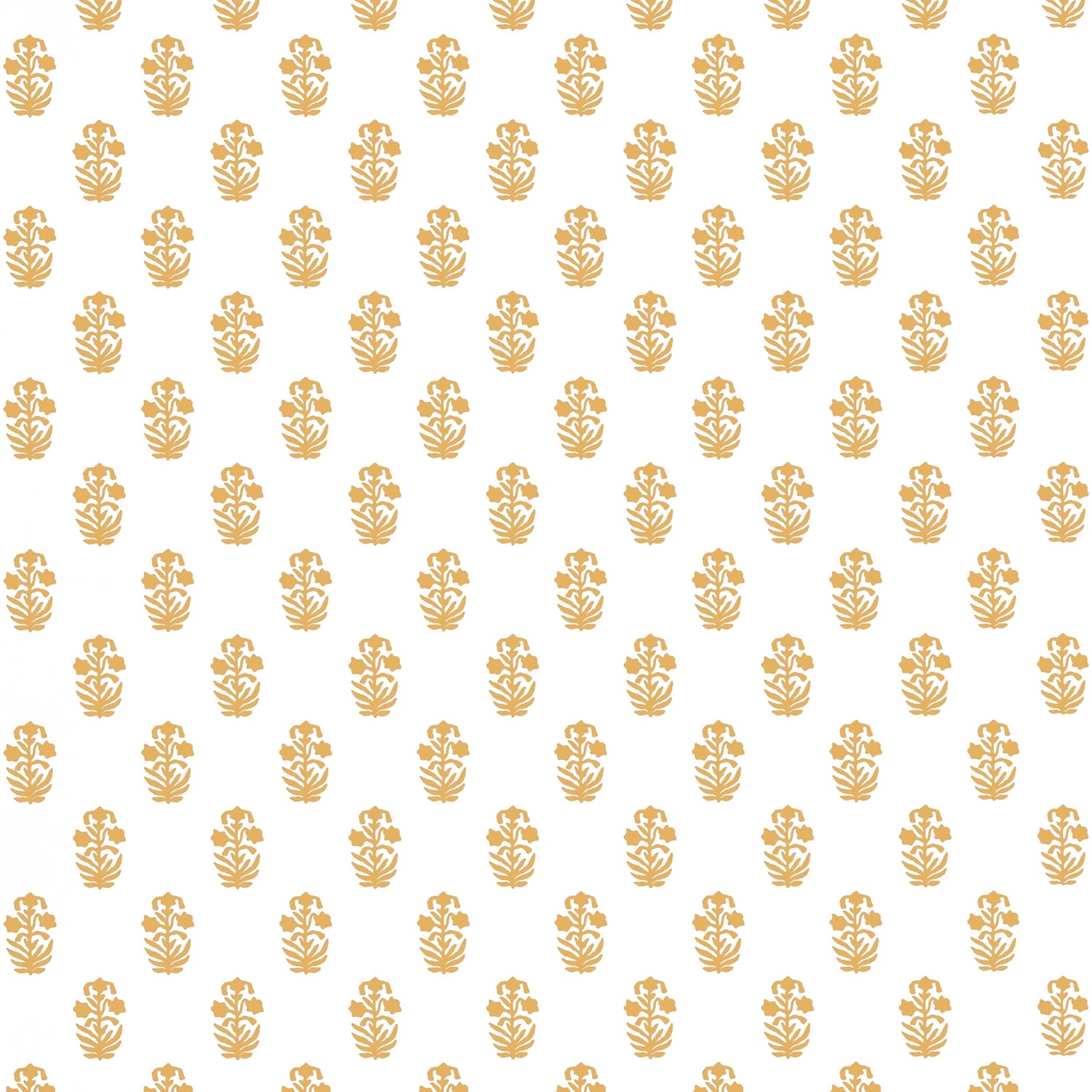 Corwin wallpaper in gold on white color - pattern number T36404 - by Thibaut in the Indienne collection