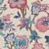 Indienne Jacobean wallpaper in raspberry and blue on natural color - pattern number T36419 - by Thibaut in the Indienne collection