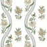 Ribbon Floral wallpaper in green color - pattern number T36421 - by Thibaut in the Indienne collection