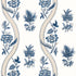 Ribbon Floral wallpaper in blue and white color - pattern number T36423 - by Thibaut in the Indienne collection