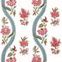Ribbon Floral wallpaper in raspberry and teal color - pattern number T36426 - by Thibaut in the Indienne collection
