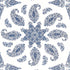 East India wallpaper in blue and white color - pattern number T36429 - by Thibaut in the Indienne collection