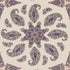 East India wallpaper in raspberry and blue on natural color - pattern number T36430 - by Thibaut in the Indienne collection