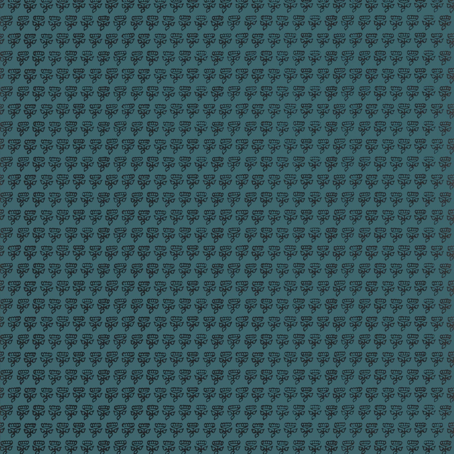 Mimi wallpaper in teal color - pattern number T36443 - by Thibaut in the Indienne collection