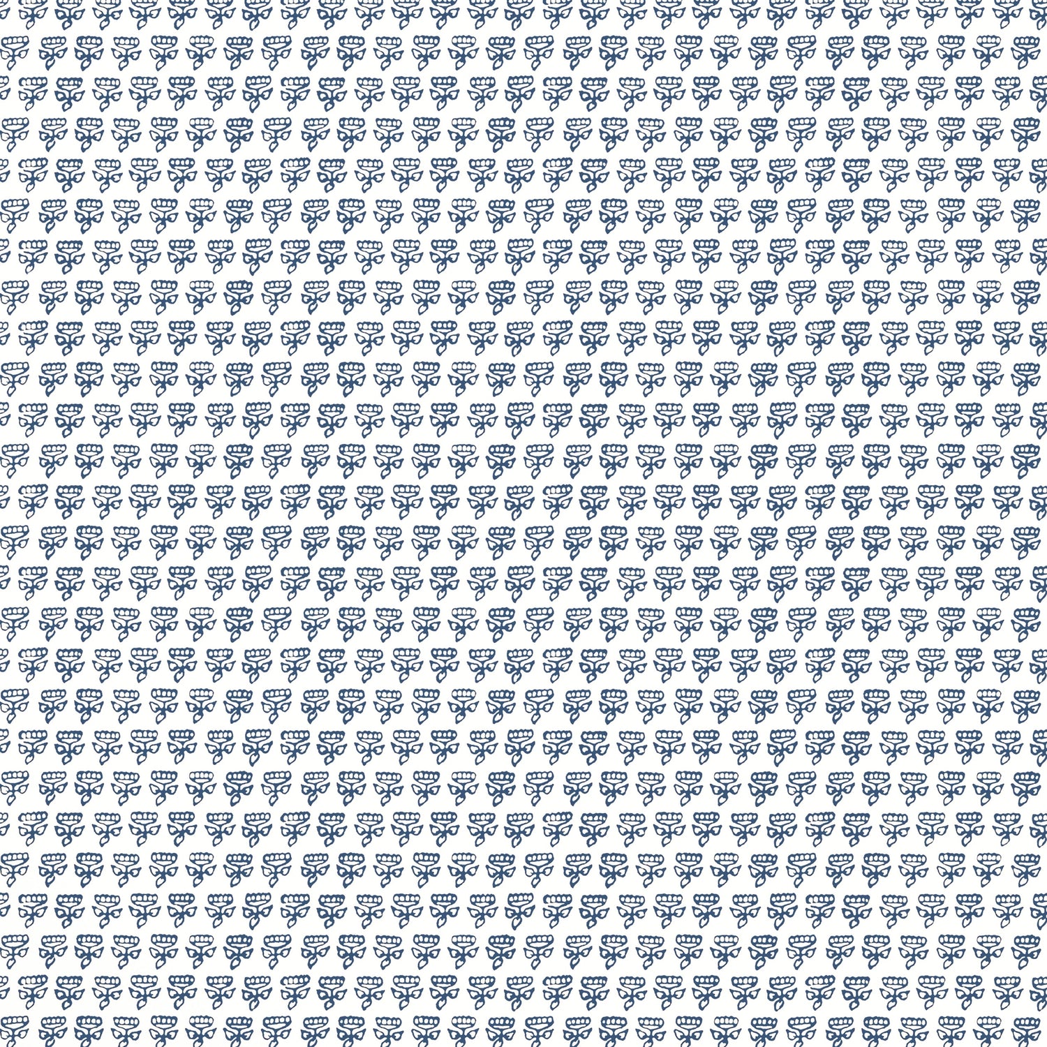 Mimi wallpaper in navy color - pattern number T36445 - by Thibaut in the Indienne collection