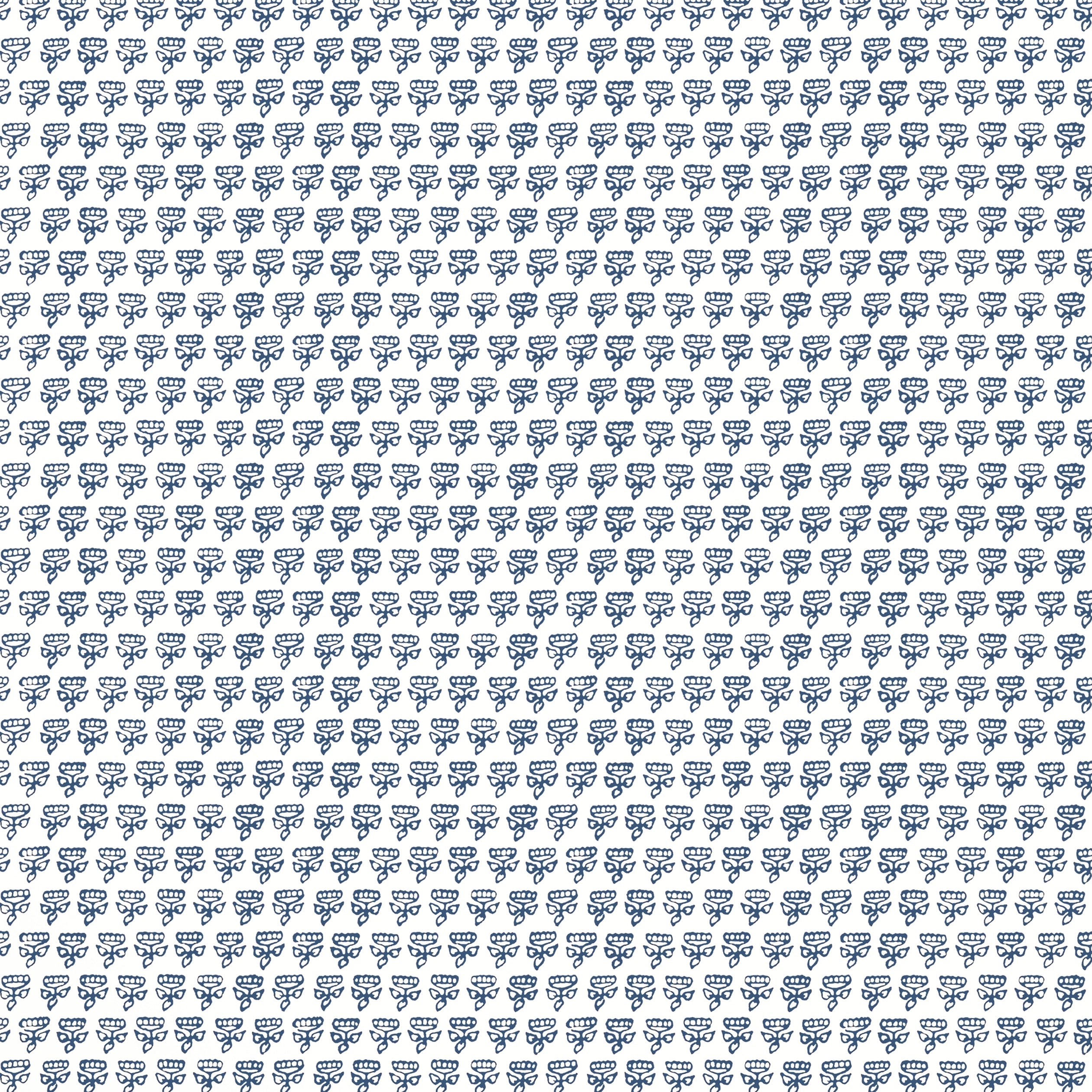 Mimi wallpaper in navy color - pattern number T36445 - by Thibaut in the Indienne collection