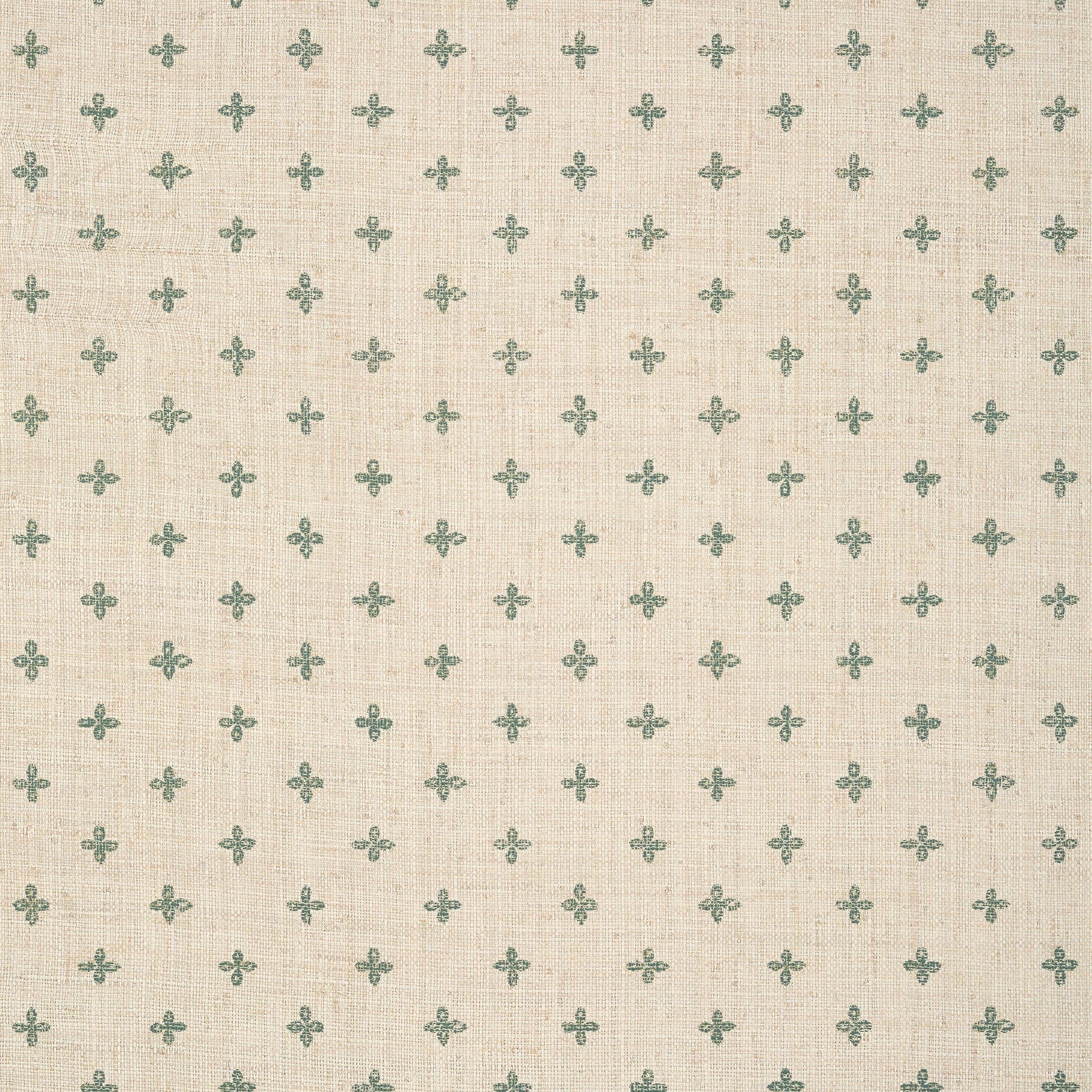 Bethany wallpaper in green on off white color - pattern number T36452 - by Thibaut in the Indienne collection