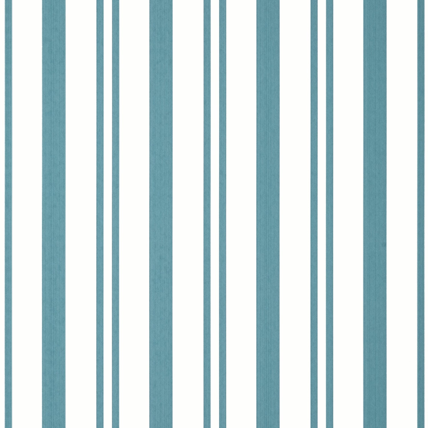 Maggie Stripe wallpaper in teal color - pattern number T36457 - by Thibaut in the Indienne collection