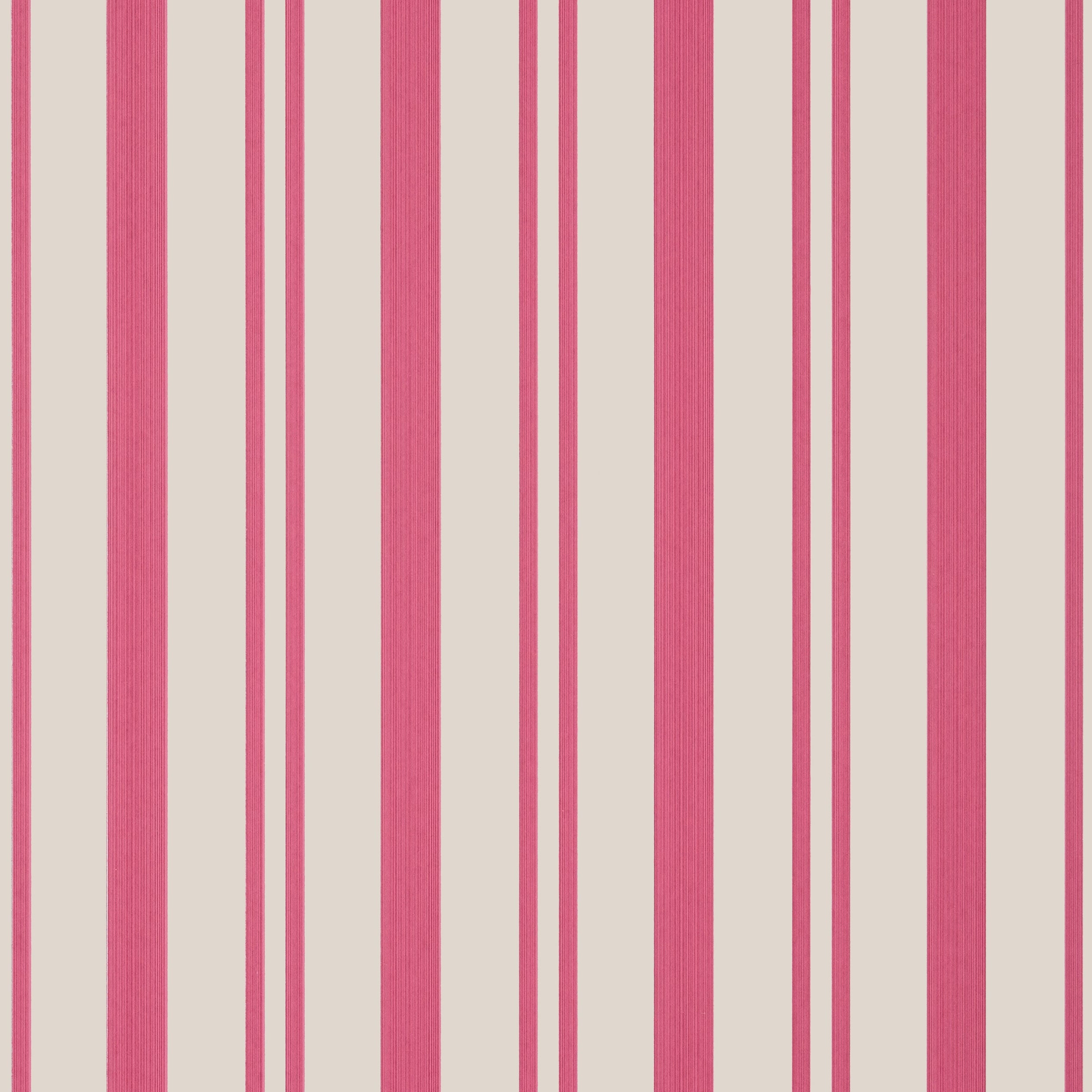 Maggie Stripe wallpaper in raspberry color - pattern number T36460 - by Thibaut in the Indienne collection