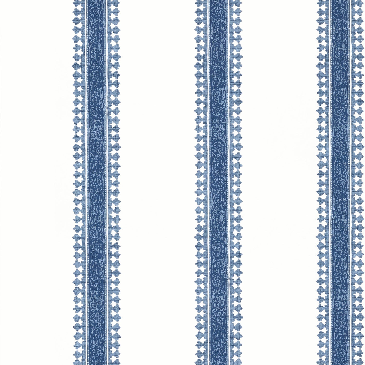 Cambridge Stripe wallpaper in blue color - pattern number T36467 - by Thibaut in the Indienne collection