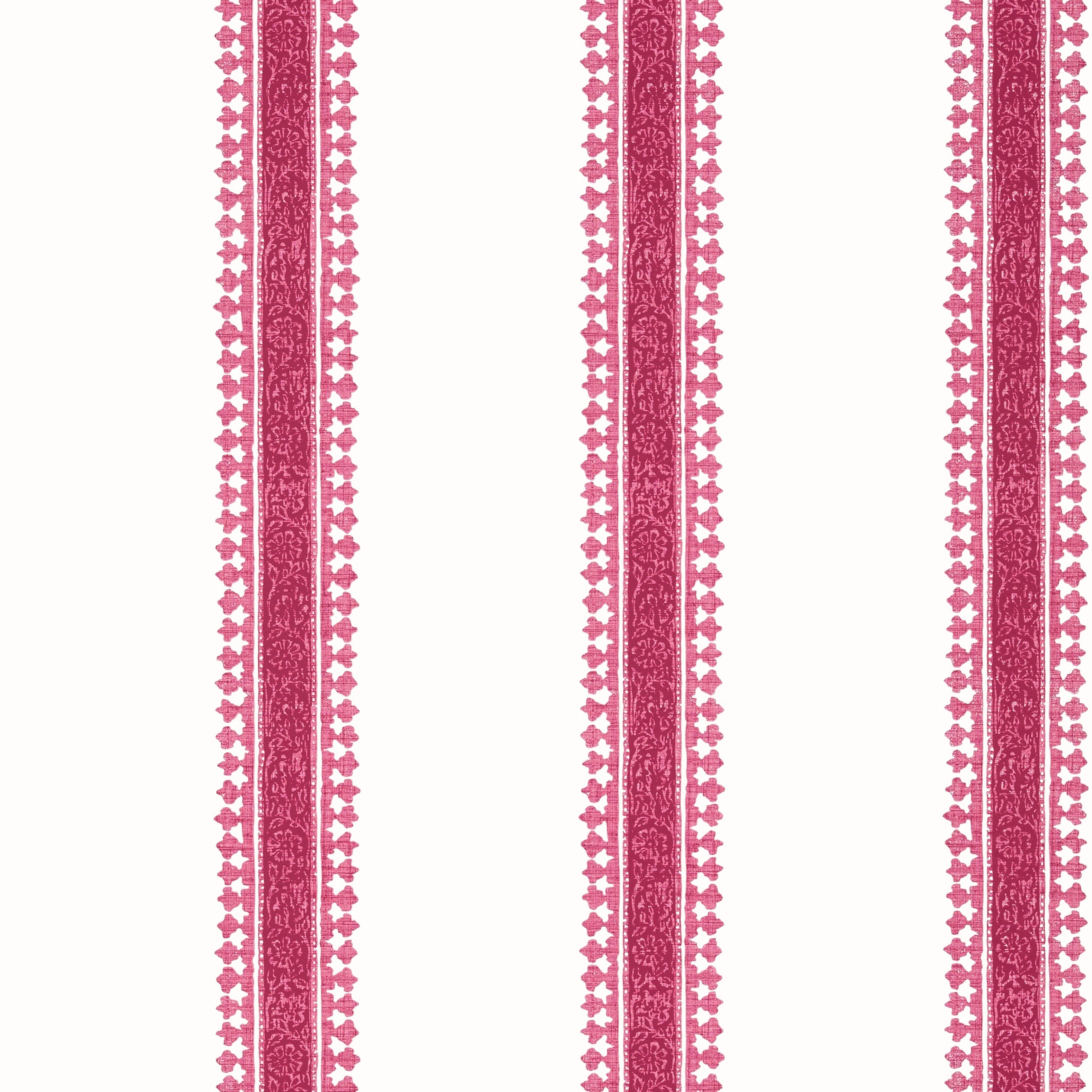 Cambridge Stripe wallpaper in raspberry color - pattern number T36469 - by Thibaut in the Indienne collection