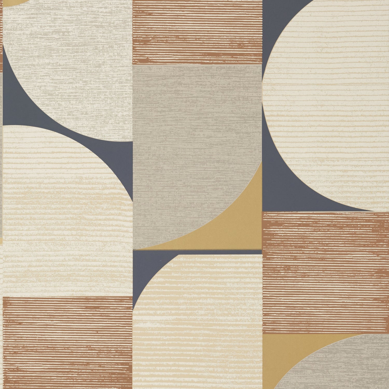 Saturn fabric in metallic copper and black color - pattern number T41027 - by Thibaut in the Modern Resource Volume 4 collection