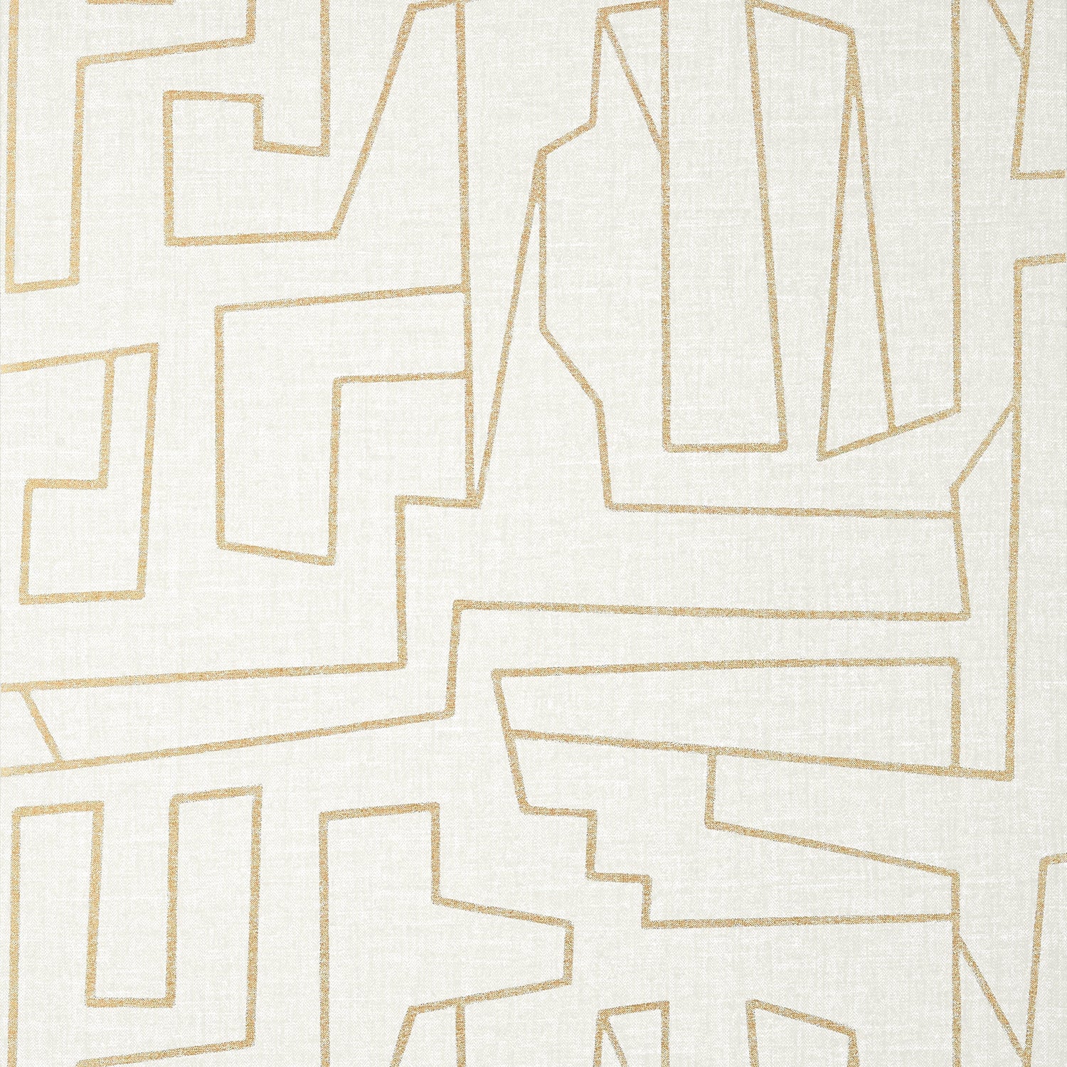 Matrix wallpaper in metallic gold on beige color - pattern number T41029 - by Thibaut in the Modern Resource Volume 4 collection