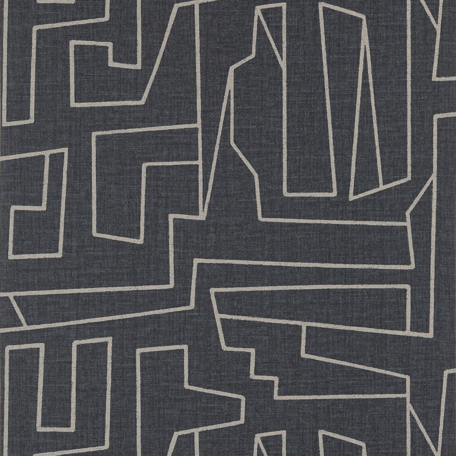 Matrix wallpaper in off white on black color - pattern number T41033 - by Thibaut in the Modern Resource Volume 4 collection