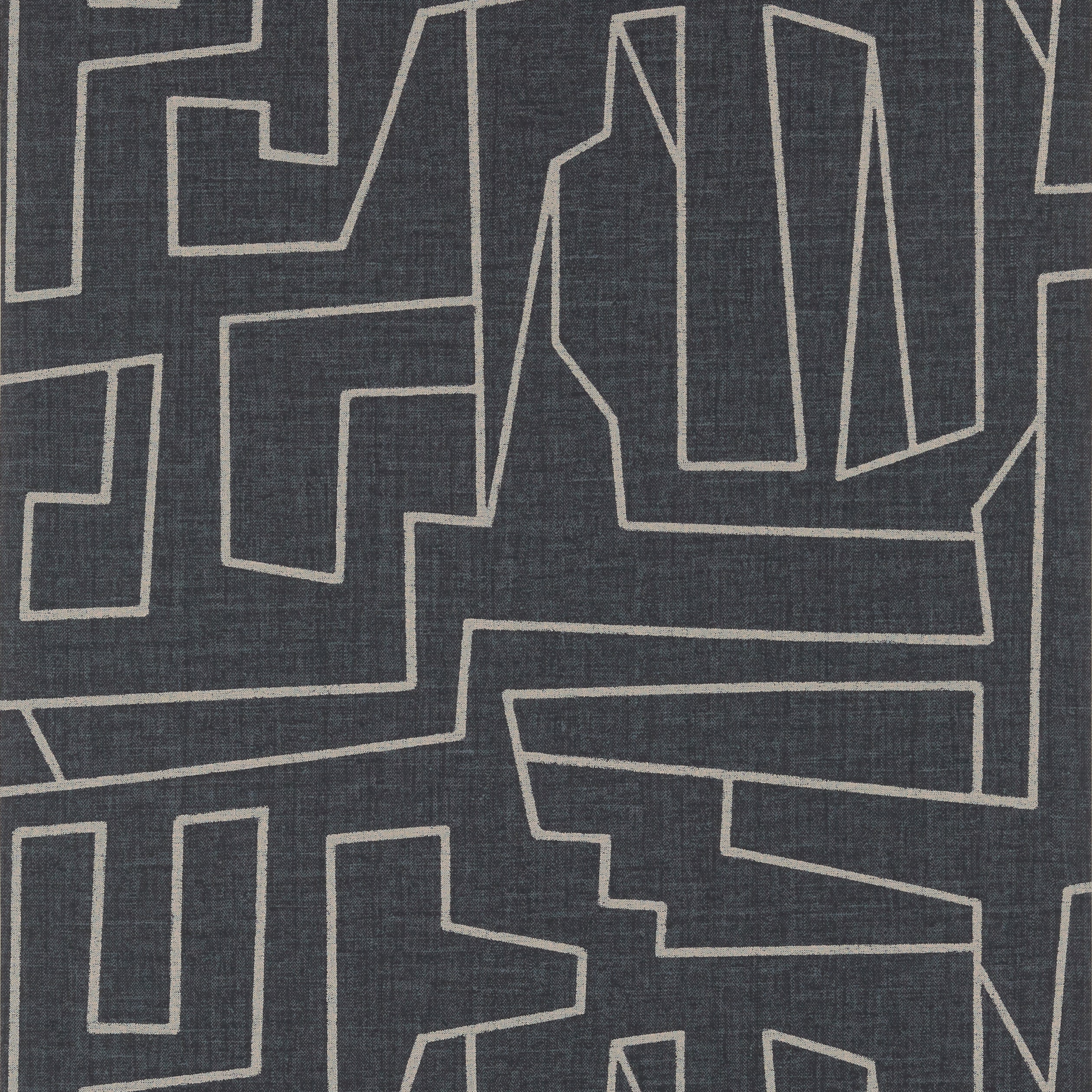 Matrix wallpaper in off white on black color - pattern number T41033 - by Thibaut in the Modern Resource Volume 4 collection