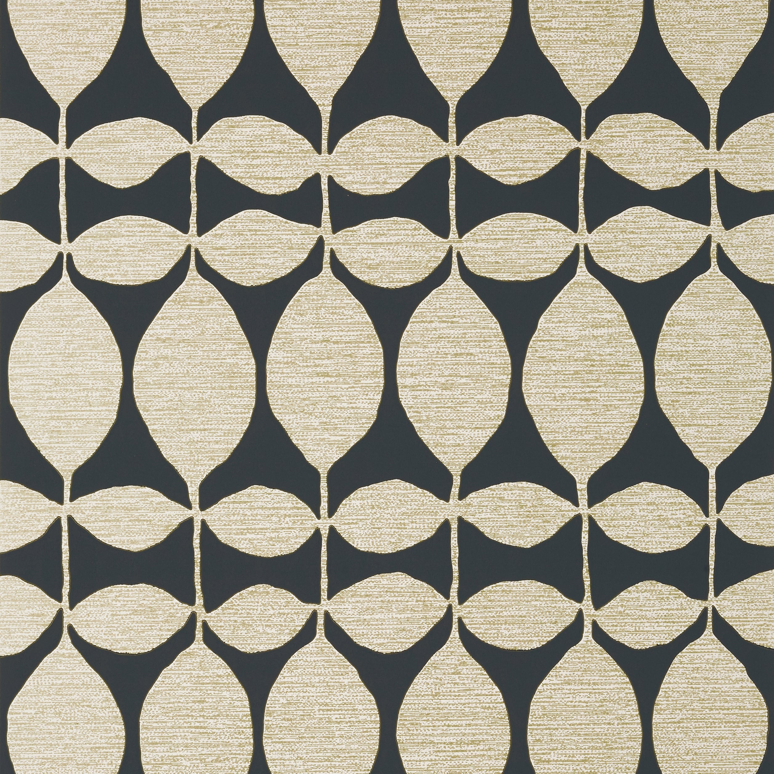 Lola fabric in metallic gold on black color - pattern number T41047 - by Thibaut in the Modern Resource Volume 4 collection