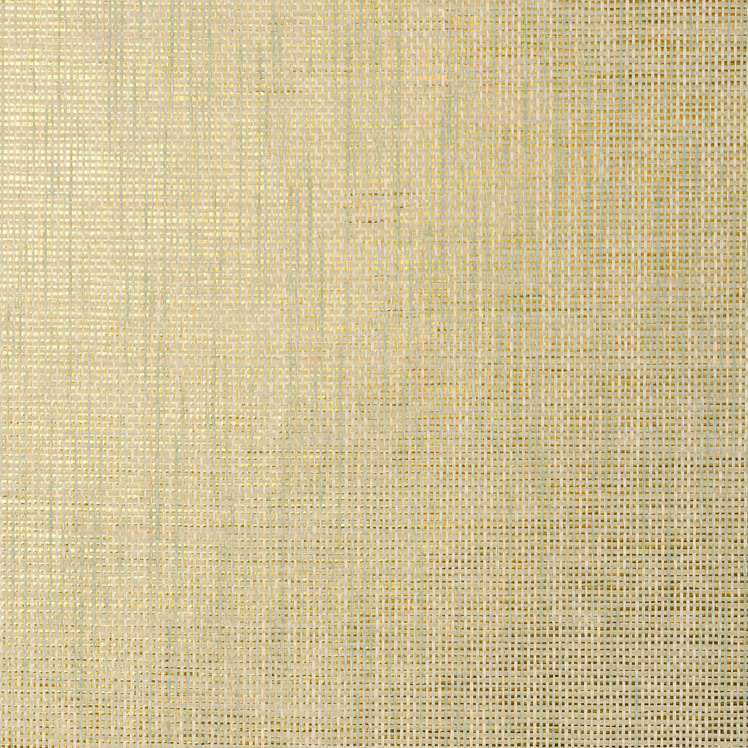 Stablewood wallpaper in aqua on metallic gold color - pattern number T41146 - by Thibaut in the Grasscloth Resource Volume 3 collection