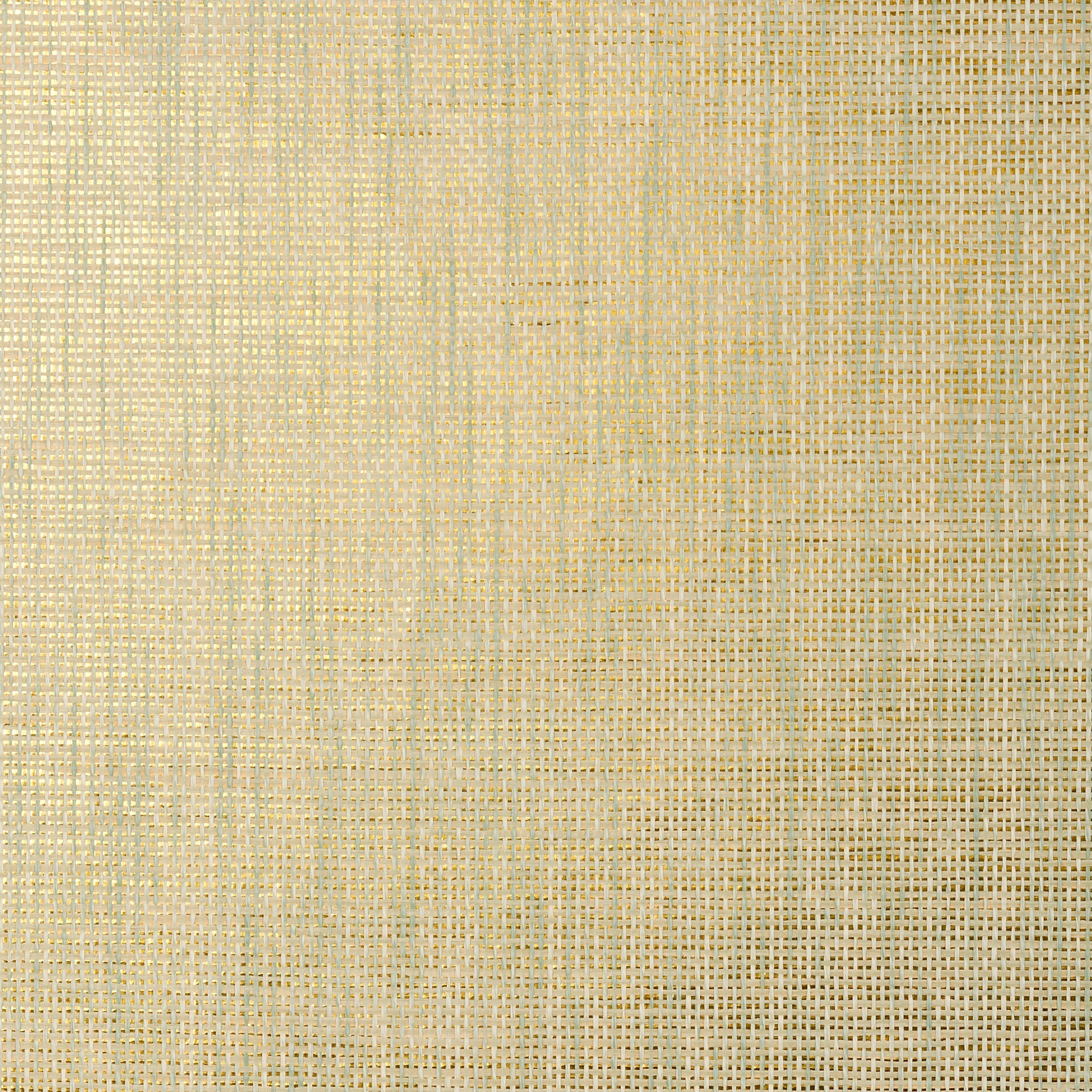 Stablewood wallpaper in aqua on metallic gold color - pattern number T41146 - by Thibaut in the Grasscloth Resource Volume 3 collection