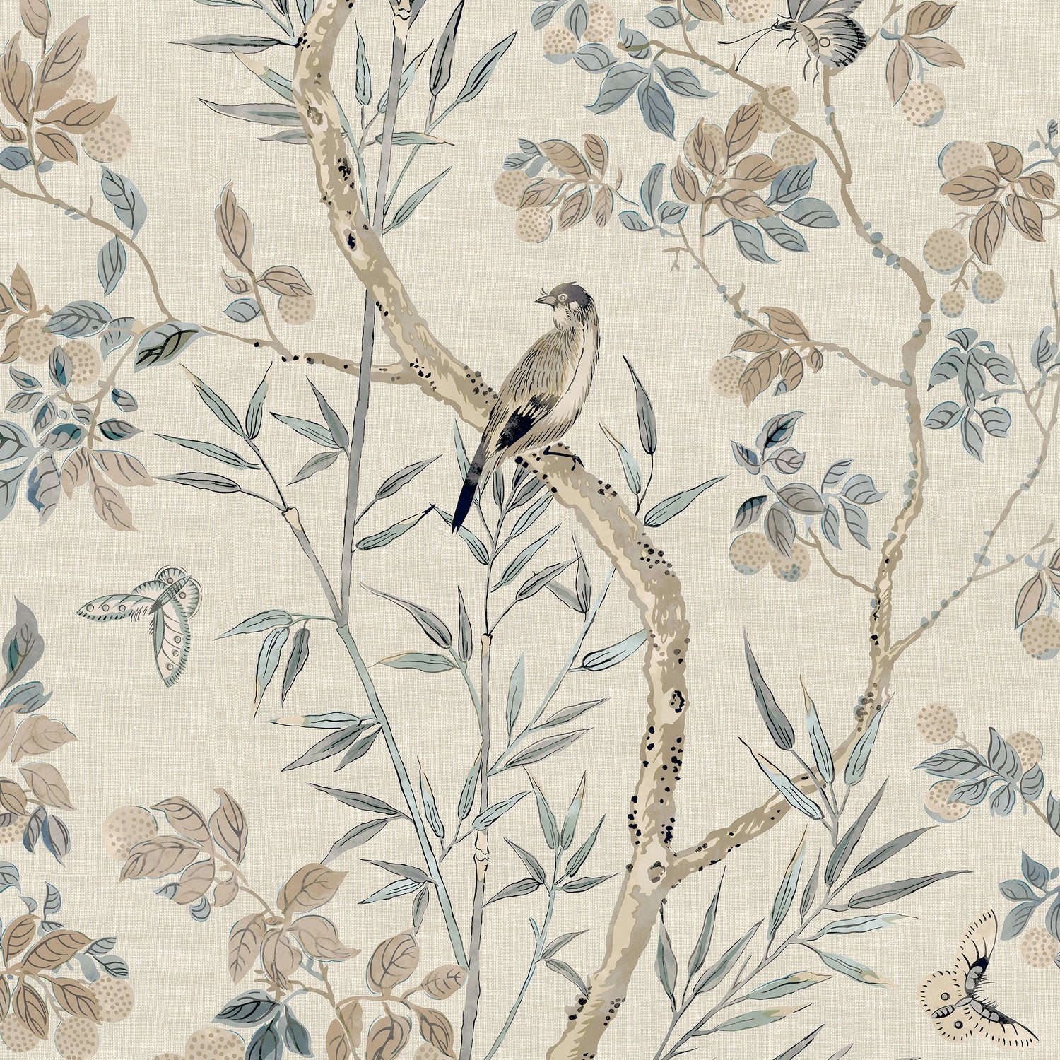 Claire fabric in neutral color - pattern number T42012 - by Thibaut in the Sojourn collection