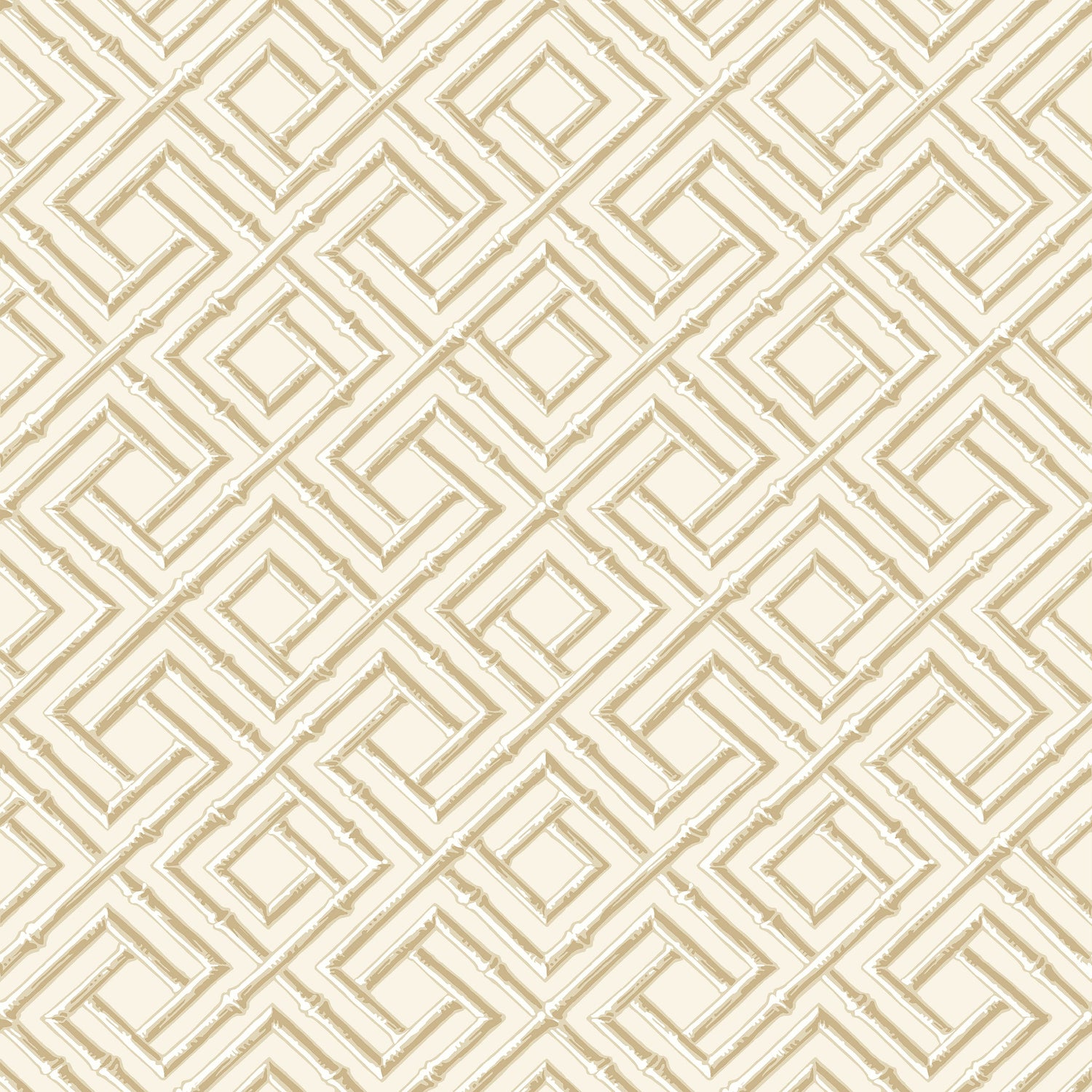 French Lattice wallpaper in beige color - pattern number T42047 - by Thibaut in the Sojourn collection