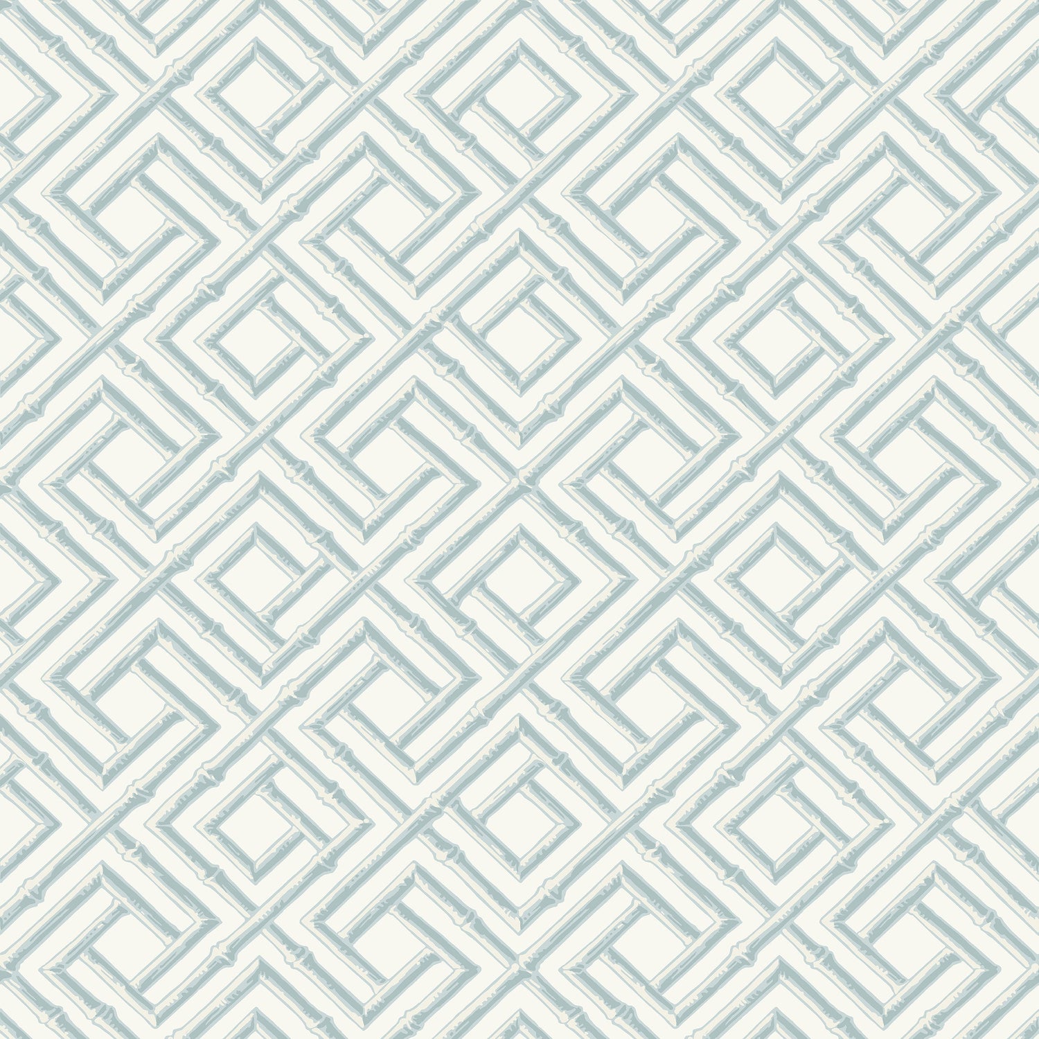 French Lattice wallpaper in spa blue color - pattern number T42050 - by Thibaut in the Sojourn collection